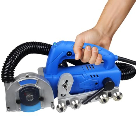 Golvfogrengöringsmaskin, Elektriskt Verktyg 1200W 9000 R/Min För Att Ta Bort Gammal Fogmassa Och Cement, Med 1,2 Mm Blad + Förvaringsväska + Runda Brickor, För Kakelrengöring A