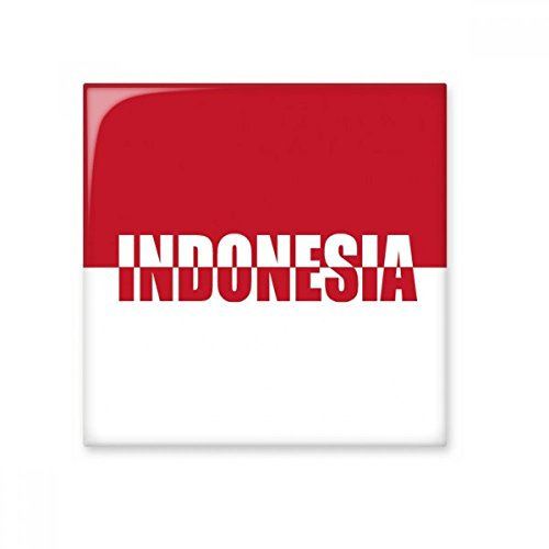 DIYthinker Bandera de Indonesia País Nombre brillante baldosa cerámica de baño Cocina muro de piedra artesanal de regalo Decoración