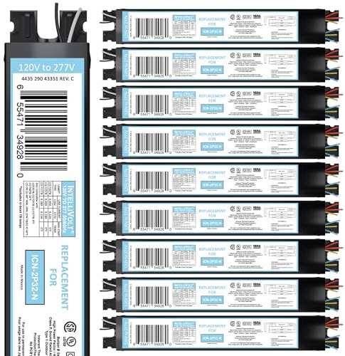OHLECTRIC 10 Pack - Replacement for ICN2P32-SC 1&2 Lamp - T8 Fluorescent Ballast, Electronic Ballast Replacement 120-277 Volt, Instant Start - Standard and Energy Efficient Ballasts - UL Approved