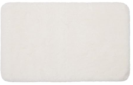Gözze - Deluxe Badteppich mit extra hohem Flor, 100% Polyester (Mikrofaser), Mit Antirutschbeschichtung, 60 x 100 cm - Creme