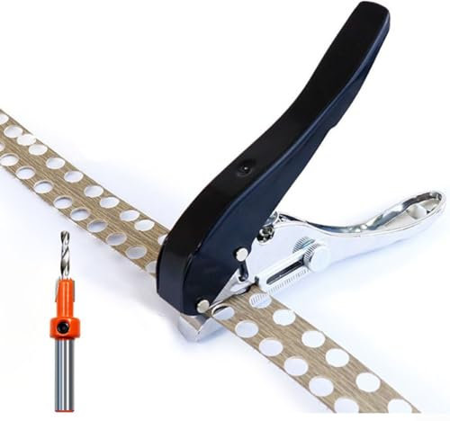 Set di punzoni per fori, pinze per punzonatura bordi in PVC, pinze per schede con svasatura, strumenti per la lavorazione del legno (3,8 x 8 mm)