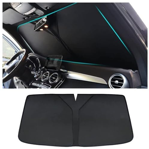 Baverta Auto Parabrezza Parasole, per Fiat 500/500C/500E/Abarth 500 2007-2022 2023 2024 Pieghevole Sun Shades Windshield Cover Interno Tendine Parasole Accessori