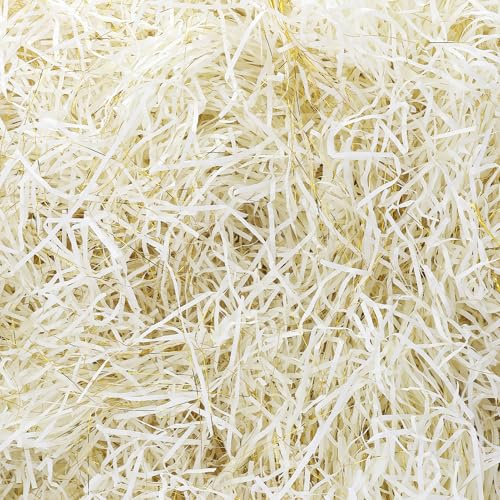 400 g de material de relleno de rafia de papel de seda de regalo triturado, papel de relleno de regalo, decoración de caja de regalo triturada para rellenar cestas de fiesta de bricolaje y para