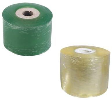 OSALADI Lot de 2 Rubans de Greffage Autocollants en Polyéthylène Extensible 3 CM Jaune et Vert Imperméables et Flexibles pour Arbres Fruitiers Agrumes et Plantes de Jardin