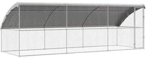 vidaXL Refugio para Perros 3 uds. Plateado 6 x 2 x 2 m
