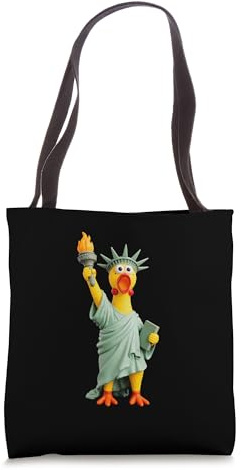 Funny New York City Statue of Liberty Yellow Rubber Duck Tote Bag