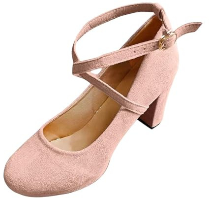 Dansskor, dam, svarta, dam, pumps, elegant och bekväm klack, klackskor, höga klackar, rempumps, moderna kostymskor, blockklack, arbetsskor med kors ankelrem, aftonskor