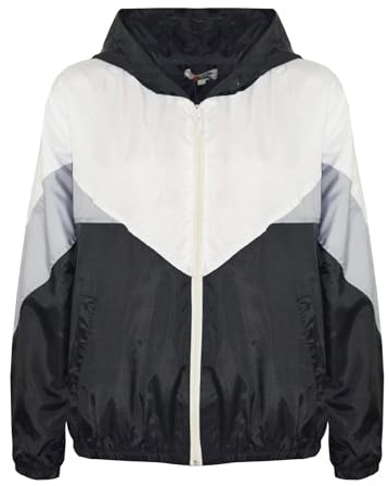 A2Z 4 Kids Tjejer Vindjacka Vattentät Regnjacka Svart Jackor - Windbreaker 504 Black_11-12