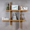 levandeo Hashtag Regal 75x75cm Wandregal Holz Wildeiche Eiche Bücherregal Hängeregal Ablage Steckregal