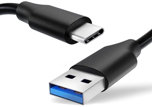 subtel USB Kabel 1,0m kompatibel mit Astell & Kern KANN Kann Cube SA700 SE100 SE100 M.Chat SE200 SP1000 Ladekabel USB C Type C auf USB A 2.0 Datenkabel 3A schwarz PVC