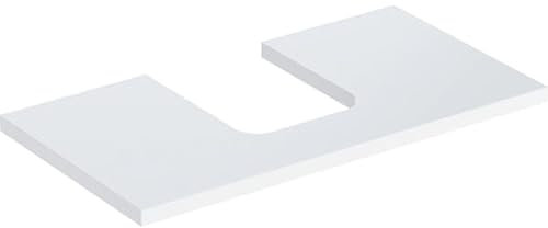 Keramag Geberit ONE Waschtischplatte, Ausschnitt mittig, für Aufsatzwaschtisch Schalenform, 60x3x47cm, 505.271.00.; Farbe: weiß lackiert hochglänzend