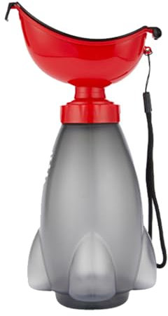 Duvcoywae Botella De Orinal para Mujer, Urinario Femenino Portátil, Botella Orinal Ergonómica A Prueba De Derrames con Tapa Y Embudo, para Automóvil, Campamento, Viaje, 600ML