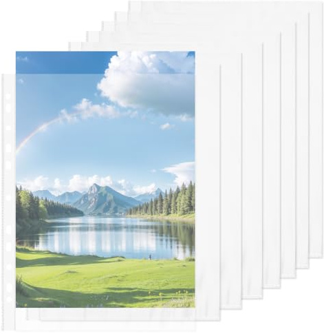 100 stycken broschyrer A4-glasklar, genomskinliga lock A4 glasklar extra stark, genomskinliga folier stabil, 30,5 x 23,5 cm, transparent, vattentät, för foton, vykort, papper, mappar, dokument