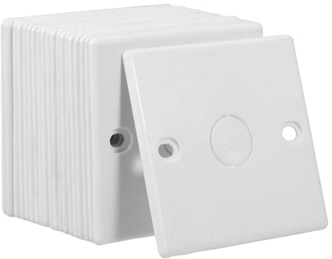 HOODANCOS 20 piezas Placas de Cubierta para Enchufe Tipo con Orificio Unidades Instalación Rápida para Paneles de Interruptores Entornos Comerciales y Residenciales Protección Segura del