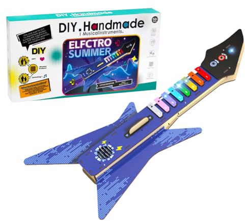 DIY Guitare Electrique Enfant, Puzzle 3D Guitares Électriques, Kit De Construction De Guitare, Cadeau Enfant