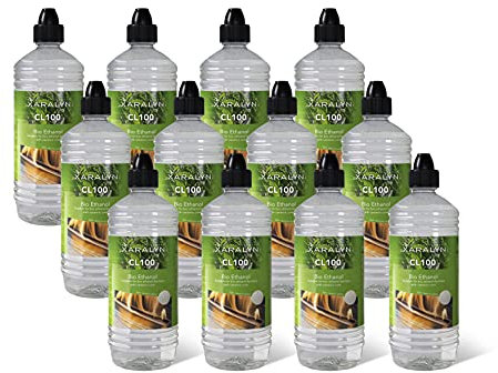 Xaralyn Bioéthanol CL100 (12X 1 Litre) - Bioéthanol 100% Pur - Sans Odeur - Origine Néerlandaise - Carburant Respectueux De L'Environnement