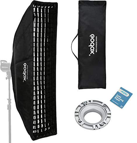 Godox SB-FW 35 x 160 cm Diffusore Softbox Rettangolare Griglia a Nido D’ape Bowens Mount per Studio Strobe Flash Light（SB-FW35160）