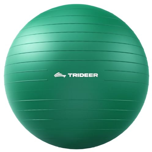 Trideer Exercise Ball for Physical Therapy & Workout - Swiss Ball for Core Strength, Flexibility & Balance
