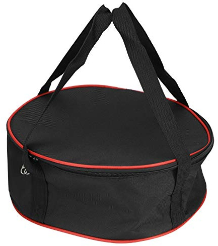 Tiiyee Vaisselle Conteneurs Stockage Mallette Sac Transport, Sacs Portable Camping Boîte Pique Nique Plein Air Barbecue Tasses Assiettes Soucoupes Verres Vin Protection Casseroles Ustensiles Noir
