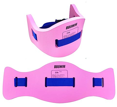 EVA Swimming Floatation Exercise Belt, Adjustable Swim Training Equipment Belt Outdoor Swim Training Tools for Adult and Kids (Size M - Pink - 1PC)