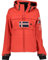 Geographical Norway tilsitt lady Veste Softshell Capuche Femme Impermeable Outdoor - Blouson Coupe Vent Resistant - Activites En Exterieur Randonnee Ski Automne Hiver Printemps (Rouge M)