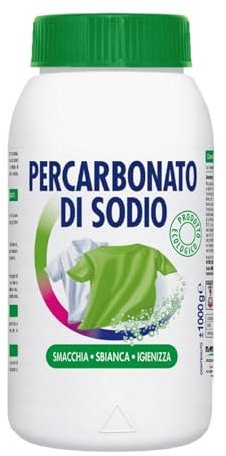 Percarbonato di sodio puro 1 Kg smacchiante, sbiancante, igienizzante ecologico, 200 lavaggi