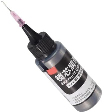 Grafito para cerraduras, Lubricante de grafito en polvo natural de 50 ml, Diseño de tubo de aguja Lubricante de bloqueo multifuncional portátil en polvo, Lubricante de bloqueo de funcionamiento