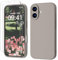 GOODVISH 3 in 1 für iPhone 16 Hülle, mit 2 Stück Schutzfolie Liquid Silikon Hülle [Upgraded Kameraschutz] Soft Mikrofaserfutter Handyhülle Kratzfest stoßfeste Schutz Case für iPhone 16 6.1, Neu Grau