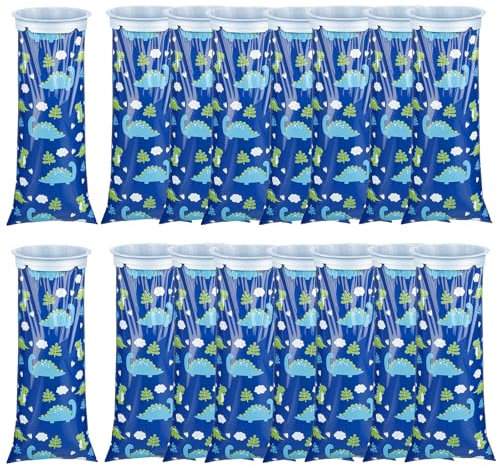 Biluer Pack of 16 Burp Bags, Vomiting Bags, Car, Poop Bags with Ring, for Children and Adults, Burp Bags for Nausea and Vomiting in the Car and On the Go 1500 ml Disposable Bags (Cartoon Style) (C)