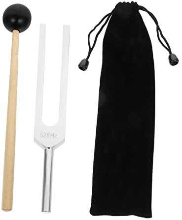 Toyvian 1 Jeu Accordeur 528 en harmonie audio Fils atmos melodica instrument chakra fourchettes tuner diapason en alliage d'aluminium fourche tournante de médicale en bois Silver