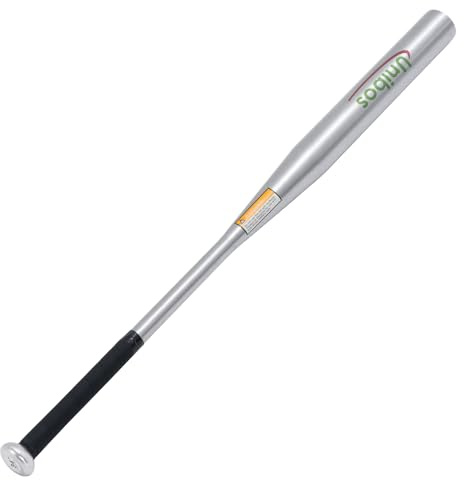 Unibos | 34 Inch Silver Aluminium Baseball Bat Sport Baseball Bat Bar Stick Metal Waterproof Anti Slip Handle For Training & Practise (Silver)