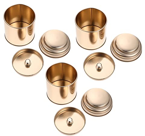 VERDANVERSE 3pezzi Contenitori Per Tè Tinplate Di Barattoli Multifunzionali Oro Rosa Per Tè Sfuso Snack e Candele Aromatiche Soluzione Elegante Per La Conservazione Degli Alimenti