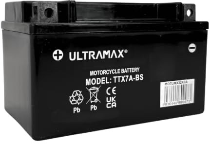 Ultra Max TTX7A-BS 12V 6AH 75 CCA Motorbike Motorcycle Powersports Battery