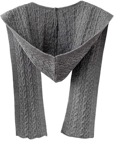 Pineeseatile Sciarpa con Cappuccio da Donna, Sciarpa con Cappuccio Lavorata a Maglia Casual 2 in 1 Caldo Piccolo Scialle Multifunzionale Accessori Moda per l'Inverno