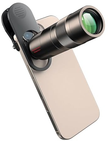 Fabater Telefonlins med Lång Fokus, 400 Mm Teleobjektiv med Universalklämma och Lock, Högupplöst Zoomteleskop för Sportevenemang i Vilda Djur, Smala Panoramalägen