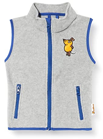 Playshoes Fleece Weste, Giacca in Pile Unisex - Bambini e ragazzi, Grigio (Melange The Mouse), 86