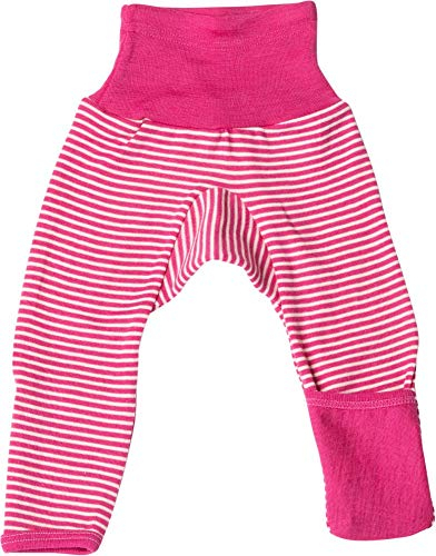 Cosilana Baby Hose lang- mit Kratzschutz am Bein 74/80 PEP-Pink Geringelt 130