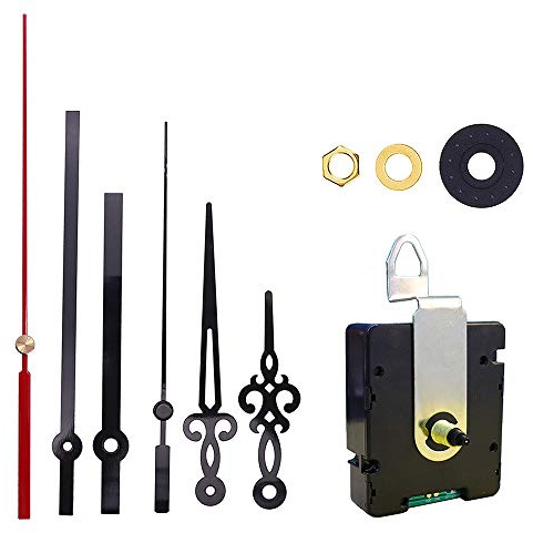 DEEWISH Radio Clock Mechanism DIY, 0.67 inch(17mm) Axis Length WWVB Radio Electric Controlled Clock, Repair Wall Clock Clockwork with 2 Set Clock Hands