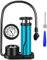 JZK Fahrrad Pumpe Fußpumpe mit Manometer, Fußballpumpe Basketballpumpe Kugelpumpe, tragbarer Mini Fahrradreifen Luftpumpe Fahrradbodenpumpe