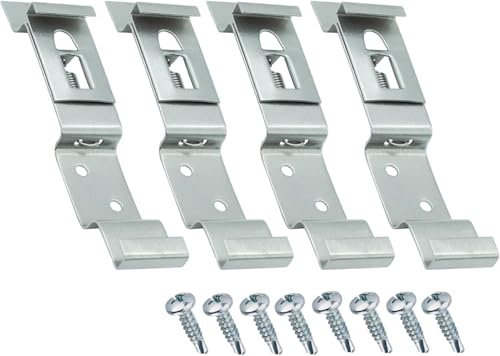 Autodomy 4 Stück Anhänger Kennzeichen Clips 125x25 mm | Universeller Kennzeichenhalter Edelstahl + 8 Schrauben | Wechselkennzeichen Halterung für Auto, Anhänger, LKW | Nur für Deutschland