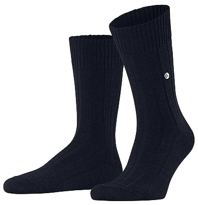 Burlington Dover M So lana lisos 1 par, Calcetines Hombre, Azul Marine 6120, 40-46