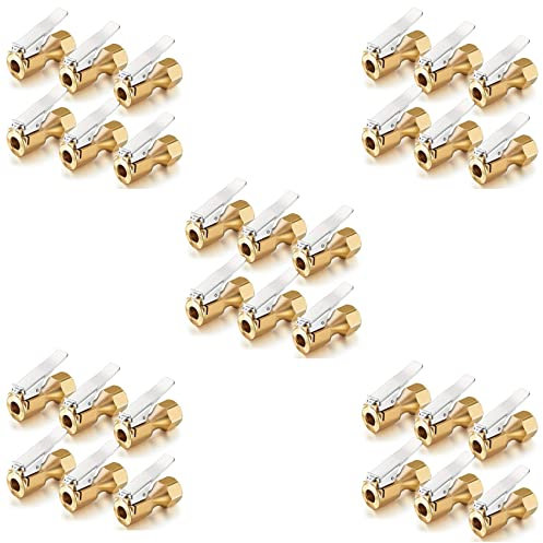 SRMAN 30 Stück Messing Luftfutter Open Flow Gerade Reifen Chuck mit Clip für Reifenfüller Gauge Kompressor Zubehör