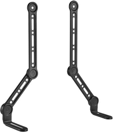 my wall Universal soundbar-fäste HZ32-1L – Soundbar TV-hållare, för skärmar upp till 49 tum, utrymmesbesparande, lutande och vridbar, kan belastas upp till 15 kg, montering på skärmen, VESA-kompatibel