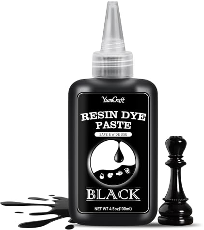 Schwarze Epoxidharz Farbe Paste - 128g Konzentrierte Schwarze UV Harz Farben Pigmentpaste für Kunstharz, Untersetzer, Malerei - Epoxy Resin Pigment Paste Farbpaste für Flusstische, Schmuck