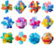 Holzsammlung 12 Stück Knobelspiele, Geschicklichkeitsspiel, Logikspiele IQ Spiele Geduldspiel Knobelspiele, 3D Puzzle Denkspiele Spielzeug Geschenk Set für Erwachsene & Kinder, 7cm
