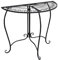 Mojawo Dekorativer Beistelltisch Balkontisch Wandtisch Tisch Gartentisch Bistrotisch halbrund schwarz B80xT40xH71cm
