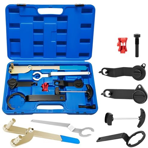 JAOGAUS Zahnriemen Werkzeug, 8PCS Motor Einstellwerkzeug Kompatibel mit VW, Motor Einstellwerkzeug Set Steuerkette Werkzeug Kompatibel mit VW Jetta, Motor Nockenwelle Arretierwerkzeug, Zahnriemensatz