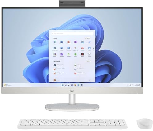 HP 27-cr1003na 27 All-in-One AIO Desktop PC (Intel Core Ultra 7 155U CPU | 8GB DDR5 RAM | 512GB NVMe SSD | Iris Xe Graphics | Windows 11 Home | Shell White