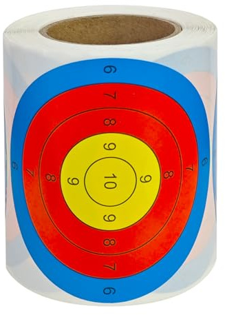 3 Inches Adhesive Target Stickers, 200 Sheets Self Adhesive Target Stickers Shooting Splatter Target Stickers Roll For Archery Training With Light And Portable