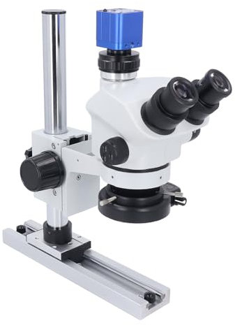 Plyisty Trinokulares Stereomikroskop -Kit, Trinokular -Stereomikroskop -Kamera -Kit 2 10x/22 Augenmarkte für Pädagogische Demonstrationen (EU-Stecker)